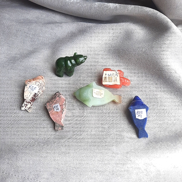 Animal figurines - semi-precious stones - Picture 2 of 3